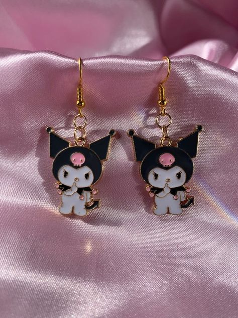 Kuromi Jewelry, Kuromi Accessories, Sanrio Earrings, Kuromi Earrings, Kuromi Things, Kuromi Stuff, Hello Kitty Earrings, Sanrio Accessories, Hello Kitty Jewelry