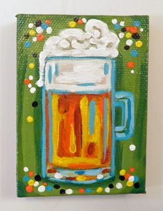 abstract beer painting - Google Search Beer Painting Canvas, Bar Painting Ideas, Beer Drawing, Beer Painting, Party Painting, Paint And Drink, Painting Parties, Wine And Canvas, Beer Art