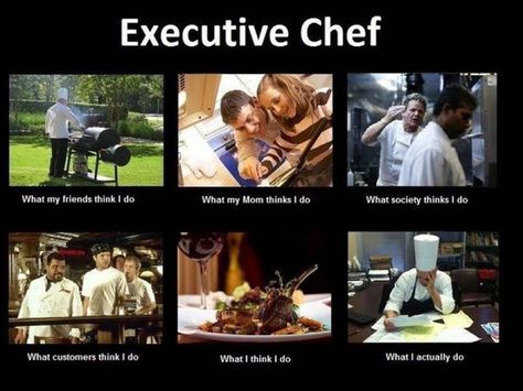 Here's the 'What People Think I Do' Meme, For Chefs - Eater Chef Meme, Kitchen Memes, Restaurant Memes, Restaurant Humor, Chef Quotes, Billy Kidd, Chef Humor, Cooking Quotes, Cooking Humor