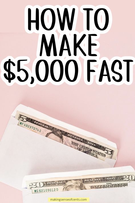 How To Make $5000 Fast - 24 Ways To Make $5,000 Now. Want to learn how to make $5,000 fast? Here are 24 ways to make $5K fast from home, online, or as a side hustle. How To Make 5000 A Month, How To Make 1000 Fast, How To Make 5000 Dollars Fast, How To Save Money Fast, Save Money Fast, Money Challenge, Earn Extra Cash, Budget Printables, Money Saving Challenge