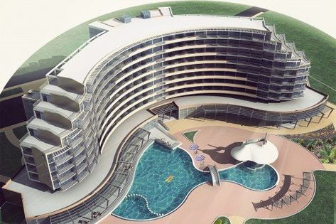 Hotel Project Architecture, Architectural Design Concept, Family Home Design, Resort Design Plan, Hotel Design Architecture, Hotel Ideas, 4 Star Hotel, Resort Architecture, Hotel Concept