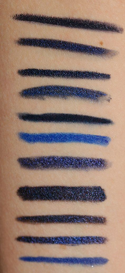 Navy Blue Eyeliners: BB Black Navy, MUFE #8K, bareMinerals Noon, D&G 8, EL Blackened Sapphire, MAC Marine Ultra, MAC Prussian, MAC Blooz, Givenchy #14, NARS Rue Saint-Honore, YSL #3 Blue Eyeliner Brown Eyes, Navy Blue Eyeliner, Navy Eyeshadow, Eyeliner Brown Eyes, Navy Eyeliner, Subtle Cat Eye, Saint Honore, Natural Eyeliner, Brown Hair Blue Eyes