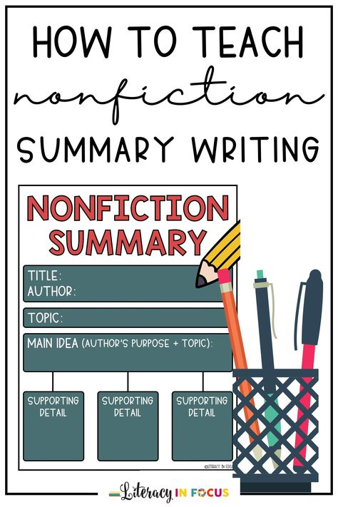 Summarizing Non Fiction Anchor Chart, Nonfiction Summary Anchor Chart, Expository Text Anchor Chart, Teaching Summary Writing, Summary Anchor Chart, Summarizing Anchor Chart, Fiction Anchor Chart, Nonfiction Anchor Chart, Teaching Summary