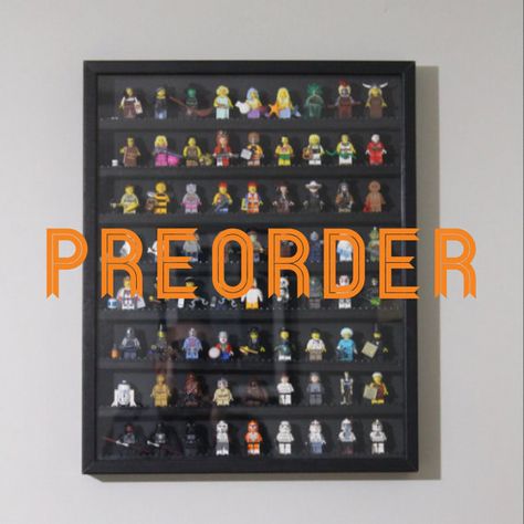 PREORDER LEGO Minifigures Shadowbox Display 72 by ModernoLabs Shadowbox Display, Kid Bedrooms, Boys Room Design, Bedroom Stuff, Boy Bedroom Design, Kids Bedroom Designs, Lego Room, Lego Storage, Lego Minifigure