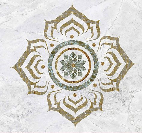 Marble Inlay Designs For Mandir, Mandir Flooring Design, Inlay Flooring Design, Marble Inlay Designs, Marble Inlay Floor, Floor Inlay, Wall Tile Texture, Marble Floor Pattern, Marble Border