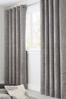 Grey Curtains Bedroom, Family Room Curtains, Curtain Styles, Plain Curtains, The Curtains, Living Room Decor Curtains, Cool Curtains, Trendy Living Rooms, Grey Curtains