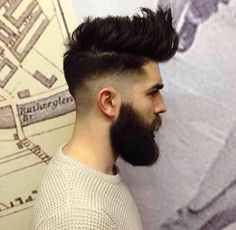 Chris John, Pompadour Haircut, Undercut Hairstyle, High Fade Haircut, Man With A Beard, Long Beard, Beard Hairstyle, Men Haircut Styles, Mens Haircuts Fade