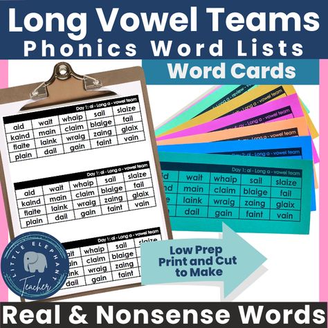 Do you need decoding of words activities? During a word recognition lesson plan, these phonics word lists were created for a list of vowel team words phonics-based instruction. The phonics word lists are systematic and sequential. The word lists are Variant Vowels, Teaching Syllables, Decoding Multisyllabic Words, Reading Mastery, Words Activities, High School Reading, Multisyllabic Words, Decoding Words, Base Words