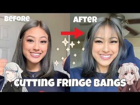 how to cut wispy.bangs by twisting - Yahoo Search Results Diy Wispy Bangs Haircut, Cut Wispy Bangs Diy, Fringe Bangs Diy, How To Cut Whispie Bangs, Diy Bangs Haircut Tutorial, Hidden Bangs Hairstyles, Wispy Bangs Diy, Wispy Bangs Tutorial Cut, Diy Bangs Cut