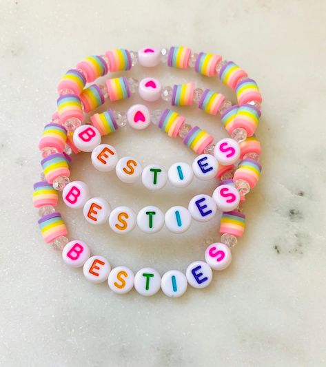 Bestie Bracelets Best Friend Bestie Custom Bestie Bracelet Bestie Gift Custom Bracelet BFF Bracelet - Etsy Canada Bestie Bracelets, Neutral Bracelets, Bracelet Bff, Bff Bracelet, Letter Bead Bracelets, Preppy Bracelets, Bff Bracelets, Best Friend Bracelets, Personalized Easter Bunny