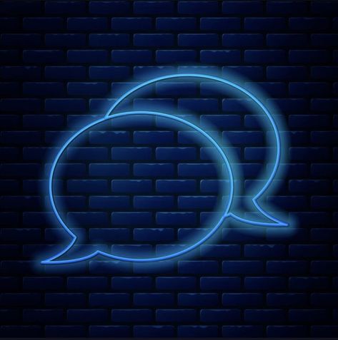 Blue Message Icon, Comment Icon, Chat Symbol, Messages Icon, Bubble Chat, Message Icon, Neon Light Wallpaper, Chat Messages, Chat Icon