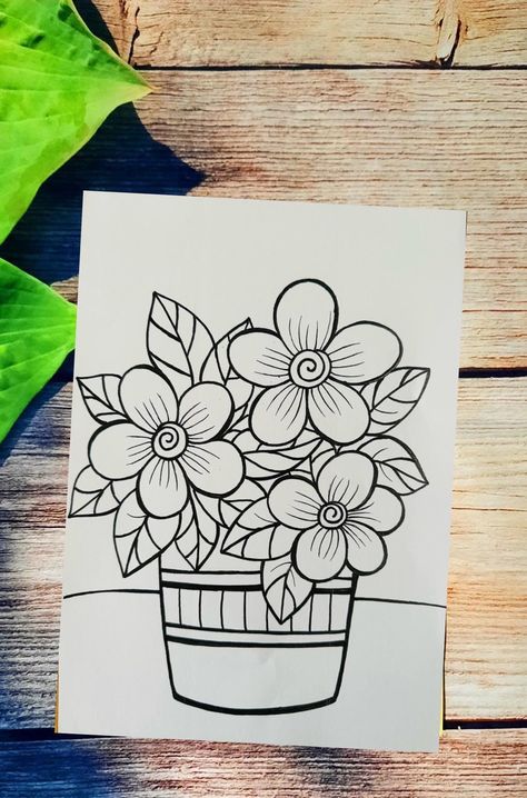 Photosintesis Drawing, Cute Drawings Of Flowers, Kids Painting Class, Super Easy Drawings, Drawing Pictures For Kids, Art Exercises, Art Competition Ideas, Snail Craft, Spring Drawing