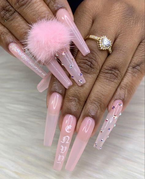 Unghie Sfumate, Homecoming Nails, Diy Acrylic Nails, White Acrylic Nails, Claw Nails, Long Acrylic Nails Coffin, Rainbow Nails, Unique Acrylic Nails, Long Square Acrylic Nails