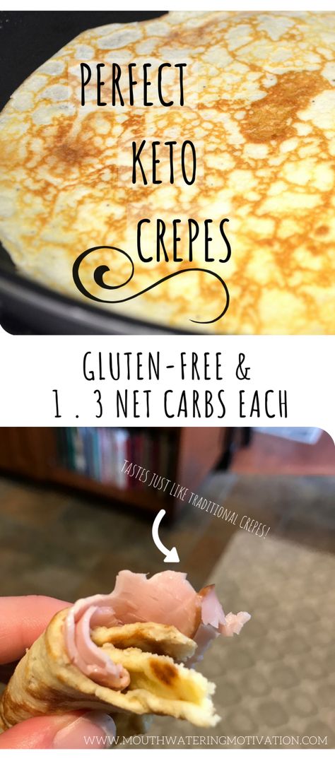 Perfect Keto Crepes | Mouthwatering Motivation Making Crepes, Desayuno Keto, Keto Lasagna, How To Make Crepe, Low Carb Flour, Starting Keto Diet, Keto Pancakes, Keto Brownies, French Bakery