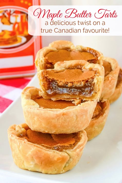 Best Butter Tart Recipe, Canadian Butter Tarts, Newfoundland Recipes, Butter Tart, Maple Syrup Recipes, Maple Recipes, Canadian Cuisine, Canadian Recipes, Rock Recipes