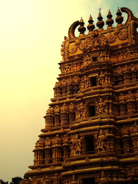 Ancient Temple @ Mysore by Ashwin Nair / 500px Kovil Temple Background, Tamil Art Culture, Hindu Architecture, Flex Banner Design, Venkateswara Swamy, Temple India, India Travel Places, Flex Banner, Indian Temple Architecture