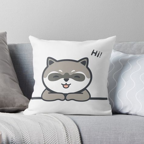 Raccoon Illustration, Raccoon Design, Baby Raccoon, Cute Raccoon, For Lovers, A Pillow, Pillow Sale, Throw Pillows, Pillows