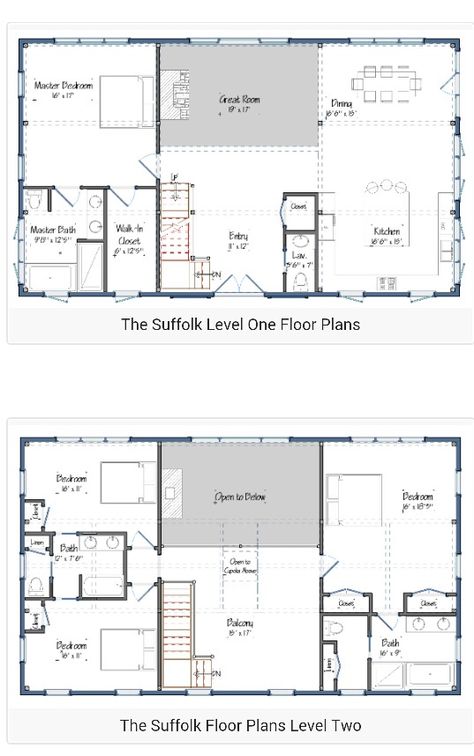 2 story Barndominium plan                                                                                                                                                      More Detailed House, Metal Building House Plans, Living Room Floor Plans, Interior Floor Plan, Barndominium Plans, Floor Plans 2 Story, Farmhouse Floor Plans, Barn Living, Two Story House Plans