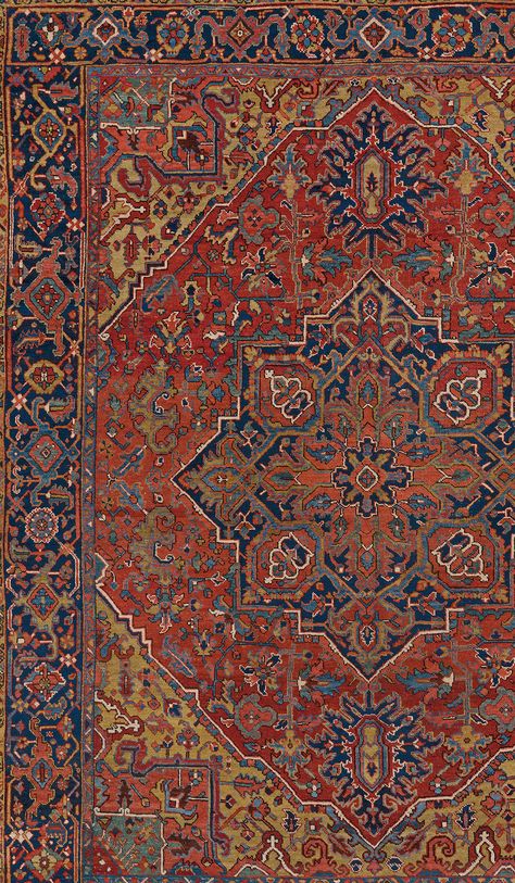 Antique Northwest Persian Heriz room size rug with floral star medallion 7ft x 9ft Antique Rug - Claremont Rug Company Persian Rug Pattern, Room Size Rugs, Heriz Rug, Rug Patterns, Persian Carpets, Heriz Rugs, Persian Art, Rug Company, Room Size