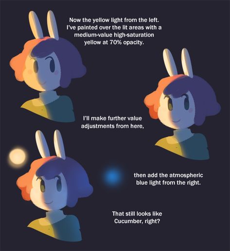 gigi d.g. on Twitter: "a redo of a very old post i made about how i place characters in dramatic lighting while keeping them recognizable… Digital Art Shading Tips, Art Shading Tips, Digital Art Shading, Shading Tips, Art Shading, Digital Art Tips, Art Advice, Shading Techniques, How To Shade