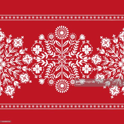 stock illustration : Scandinavian folk art christmas stamp pattern border vector. Floral Nordic style ornament decoration. Folklore flowers design Danish Pattern Design, Nordic Folk Art Christmas, Christmas Flowers Illustration, Scandinavian Folk Art Christmas, Folklore Flowers, Norwegian Garden, Nordic Folklore, Nordic Folk Art, Christmas Folk Art