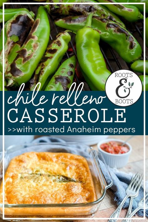 Roasted Anaheim peppers bring amazing flavor to this simple egg casserole. It's perfect for any meal, and leftovers taste great. You can use fresh or frozen peppers for making this chile relleno dish. I've included a few tweaks you can make to suit your dietary needs, too. Roasted Anaheim Peppers, Fresh Anaheim Pepper Recipes, Recipes Using Anaheim Peppers, Recipes With Anaheim Peppers, Anehiem Peppers Recipe, Anaheim Chili Recipes, Anaheim Pepper Recipes, Anaheim Peppers, Diy Homesteading