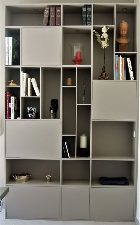 Design Bookshelf, Contemporary Bookshelf, Niche Wall, Bookshelves In Living Room, Bookcase Design, Home Library Design, Bookcase Wall, Book Wall, Living Room Bookcase