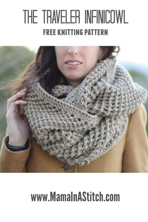 free-knitting-pattern-pretty-scarf Blanket Sweater Pattern, Easy Knit Blanket, Knitted Cowl, Knitted Cowl Scarves, Knitting Patterns Free Scarf, Cowl Knitting Pattern, Easy Knitting Patterns, How To Purl Knit, Scarf Knitting Patterns