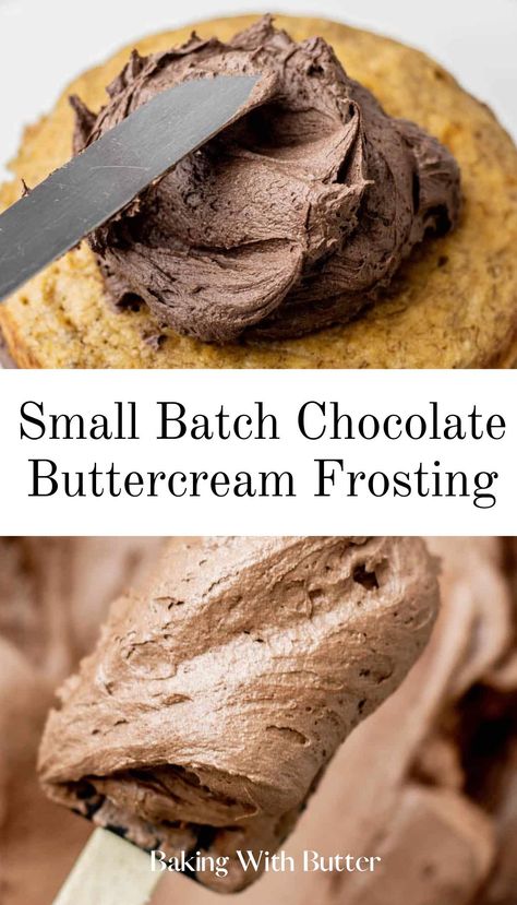 Yummy Small Batch Chocolate Buttercream Frosting - great for enhancing your favorite treats. Chocolate Frosting Easy, Chocolate Buttercream Frosting Easy, Small Chocolate Cake, Chocolate Icing Recipes, Chocolate Frosting Recipe, Chocolate Buttercream Icing, Homemade Chocolate Frosting, Frosting Recipes Easy, Chocolate Frosting Recipes