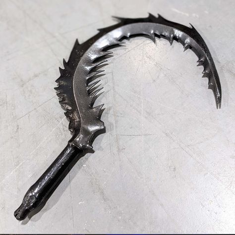 Split Apart Sickle Prop MKX DIY & RTW - Etsy Sickles Aesthetic, Sickle Aesthetic, Sickle Dnd, Fantasy Sickle, Sickle Design, Dnd Party, Scene Setting, Tiefling Bard, Larp Props