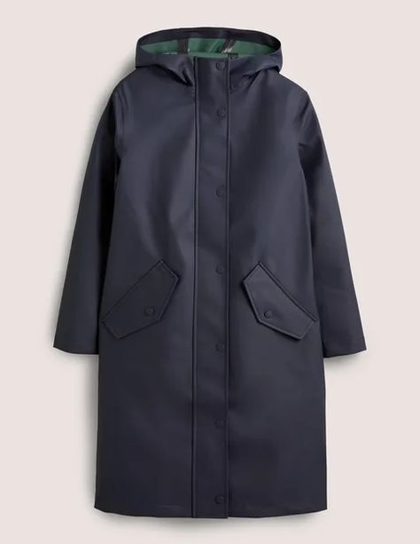 Navy Raincoat, Coat Of Many Colors, Long Rain Coat, Waterproof Coat, Boden Uk, Raincoats For Women, The Drop, Fashion Design Clothes, Navy Women