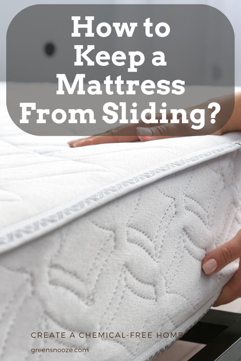 mattress, bed tips, mattress tips, bedroom tips How To Stop Mattress From Sliding, Camper Mattress, Diy Mattress, Sustainable Bathroom, Abdominal Pain Relief, Bed Slide, Adjustable Bed Frame, Natural Alternatives, Bed With Slide