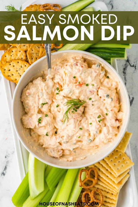 This easy Smoked Salmon Dip is utterly irresistible, packed full of smoky, citrusy, and tangy flavors! Perfect for serving with all sorts of vegetable sticks, crackers, and crusty bread, this creamy dip will elevate your sharing platters for dinner parties or the holidays. | smoked salmon dip recipes easy | smoked salmon dip recipes cream cheeses | smoked salmon dip recipes with capers | best smoked salmon dip recipe | recipe for smoked salmon dip | homemade smoked salmon dip recipe Salmon Dip Recipes Easy, Smoked Salmon Dip Recipes, Recipes With Capers, Salmon Dip Cream Cheese, Best Smoked Salmon Dip, Salmon Dip Recipes, Best Smoked Salmon, Smoked Salmon Appetizer, Salmon Spread