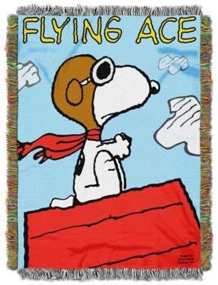 PEANUTS PeanutsTM "The Flying Ace" Tapestry Throw blanket is a fun way to cover up #Affiliate Snoopy Flying, Hot Cocoa Party, Cocoa Party, Peanuts Comic Strip, Flying Ace, Peanuts Cartoon, Snoopy Quotes, Snoopy Pictures, Joe Cool