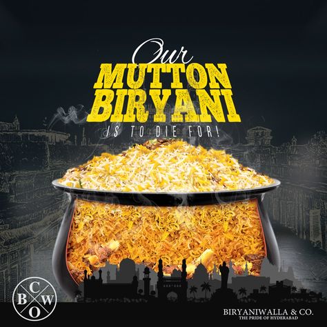 Biryani Social Media Post, Biryani Creative Ads, Biryani Photography, Biryani Poster, Square Burger, Restaurant Quotes, Lamb Biryani, India Palace, Shop Banner Design