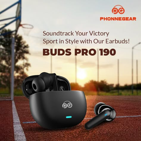 🎧🏆 Pump up your game with the ultimate sound experience! Introducing BUDS PRO 190: Your Victory's Official Soundtrack! #phonnegear #BudsPro190 #VictorySoundtrack #SportInStyle" Earbuds Creative Ads, Headphone Ads, Air Bud, Custom Portrait Illustration, Gaming Banner, Beauty Tips For Glowing Skin, Products Design, Ad Creative, Social Media Design Inspiration