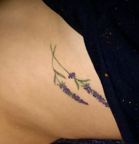 Tattoo Rib Cage, Tattoo Rib, Lower Back Tattoo, Lavender Tattoo, Ribcage Tattoo, Lower Back Tattoos, Back Tattoo, Rib Cage, Lower Back