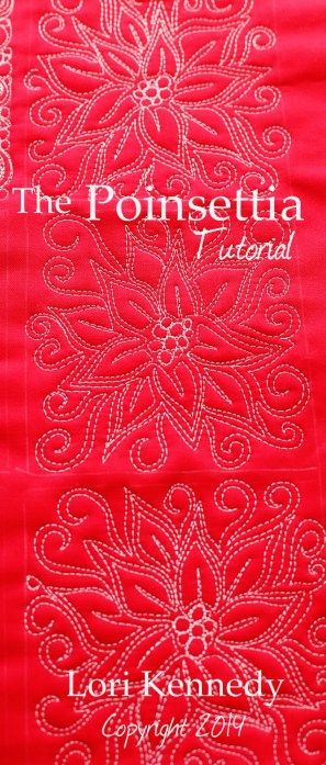 Poinsettia-Free Motion Quilting Free Motion Quilt Tutorial, Quilting Stitch Patterns, Free Motion Designs, Free Motion Quilting Patterns, Freemotion Quilting, Machine Quilting Patterns, Longarm Quilting Designs, Quilting Stencils, Machine Quilting Designs