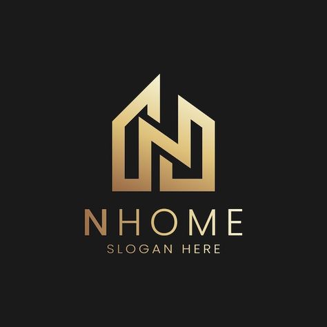 Luxury real estate logo with letter n | Premium Vector #Freepik #vector #real-estate-house #property #real-estate-property #real-estate Western Future, Real Estate Logo Ideas, Logo Property, Property Logo Design, Luxury Real Estate Logo, Logo Board, Property Logo, Modern Quotes, Estate House