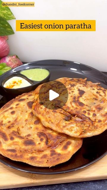 Pyaz Paratha, Carom Seeds, Breakfast Recipes Kids, Red Chilli Powder, Paratha Recipes, Nigella Seeds, Indian Bread, Coriander Powder, Red Chilli