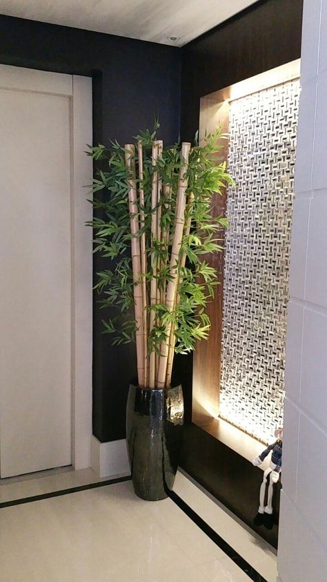 Bamboo Sticks Decor, Bamboo Plant Decor, Bamboo Furniture Diy, Indoor Bamboo, Floor Vase Decor, Kitchen Ideas Interior Design, Drawing Room Furniture, Kitchen Ideas Farmhouse, Tall Floor Vases