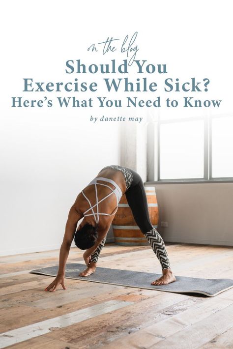 Should you workout while sick? I’m sharing exactly what you need to know about when to get the body moving and when it’s best to just take a rest. Plus, I’m sharing my top three favorite ways to get the blood flowing that help give your immune system a gentle boost and may leave you feeling a bit better! Workouts When Sick, Exercise When Sick, Sick Day Workout, Workout When Sick, Arm And Leg Workout, Mommy Duties, Gentle Workout, Diet Hacks, Danette May