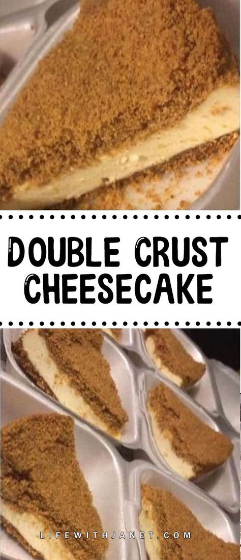 Double crust cheesecake is a jaw-dropping dessert. Who doesn’t love cheesecakes, right? But what’s better than one crust Double Crust Cheesecake, Quick Cheesecake, Crumb Cake Recipe, Baking Treats, Desserts Cookies, Yummy Desserts Easy, T Love, Cake Baking, Pie Dessert