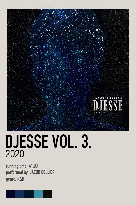 Djesse Vol. 3 - Jacob Collier (2020) Jacob Collier Album Cover, Jacob Collier Poster, Record Library, Album Prints, Embroidery Decor, Album Posters, Vinyl House, Room Refresh, Dorm Posters