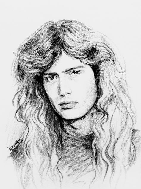 80s Hairstyles, 80s Christmas, Aesthetic 80s, Metal Drawing, Hairstyles Drawing, Small Drawing, Dave Mustaine, Hair Drawing, Pot Filler