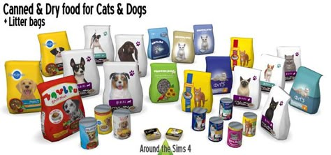 Sims 4 Custom Content Finds - aroundthesims:  Around the Sims 4 | Pet Food &... Sims 4 Cc Cat Decor, Sims 4 Pet Stuff, Sims 4 Animals, Sims 4 Cc Pet Stuff, Food Sims 4, Sims Clutter, Around The Sims 4, Los Sims 4 Mods, Sims Pets