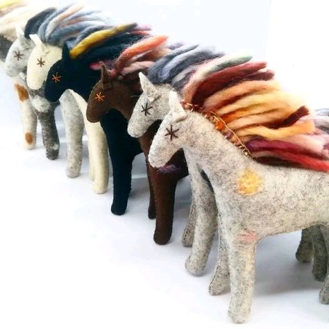 Felt Horse, Stuffed Horse, Handmade Animals, Toy Horses, Felt Pattern, Felted Animals, Toy Horse, Eco Gifts, Appaloosa