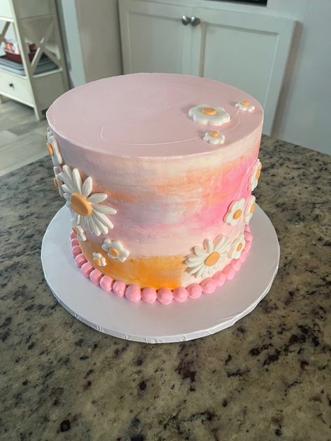 Daisy Groovy Cake, 4ever Groovy Birthday Cake, Boho Groovy Birthday Cake, Retro Daisy Birthday Cake, Groovy One Sheet Cake, Retro Groovy Birthday Cake, Fourever Groovy Cake, Five Is The Vibe Cake, Fourever Groovy Birthday Cake