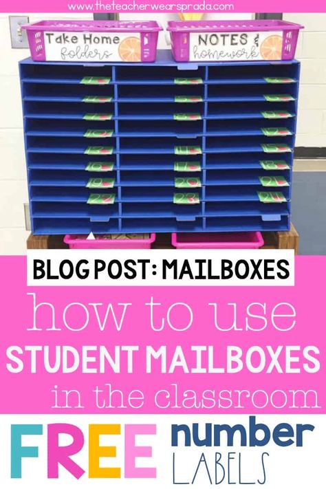 Student Mailboxes, Classroom Mailboxes, Kindergarten Classroom Management, Effective Classroom Management, Student Numbers, Classroom Makeover, Teacher Helper, Classroom Layout, Classroom Behavior Management