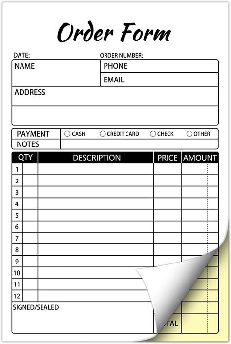 Sales Order Books,2 Part Carbonless Sales Invoice Book for Small Business,5.5 x 8.3 inches,Receipt Book with Cardboard(50 Sets) Sales Invoice Design, Authorization Letter, Bill Book, Gold Credit Card, Perfume Quotes, Lehenga Design, Bookkeeping Business, Credit Card App, Invoice Design